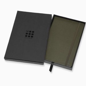 Moleskine Moss Green Leather Notebook NWT in box